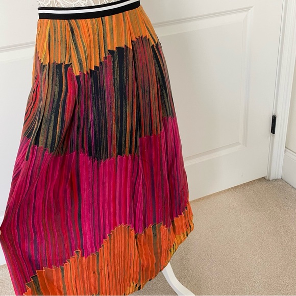 NEW HUNTER BELL Sunflare Midi Multicolor Boho Skirt, Sz 0 - Picture 3 of 7